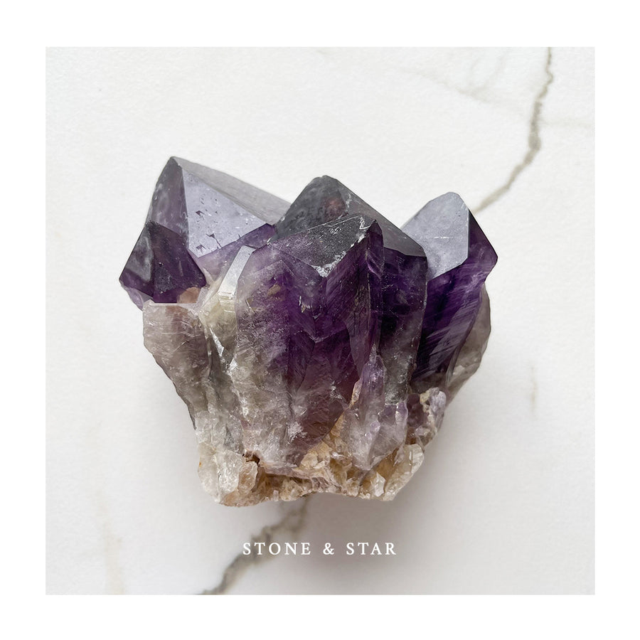 Amethyst Cluster with Trigonic Record Keepers