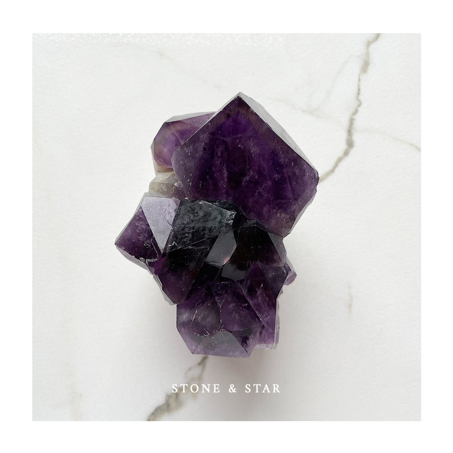Amethyst Cluster with Trigonic Record Keepers