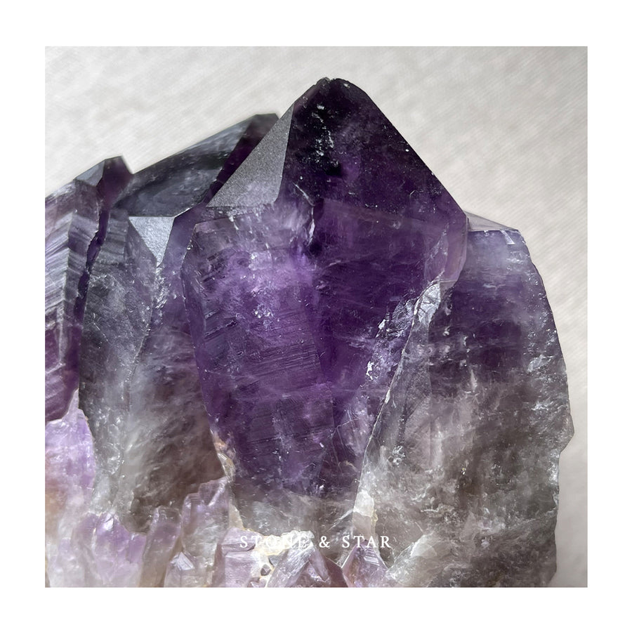Amethyst Cluster with Trigonic Record Keepers
