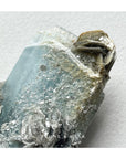 Aquamarine with Silver Mica Rosettes