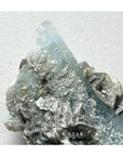 Aquamarine with Silver Mica Rosettes